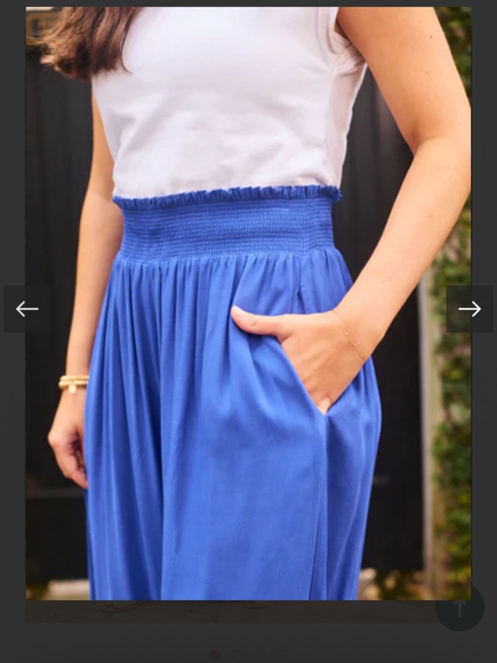 NWT Mary Square Blue Wide Leg Krista Pant | M - Picture 2 of 5